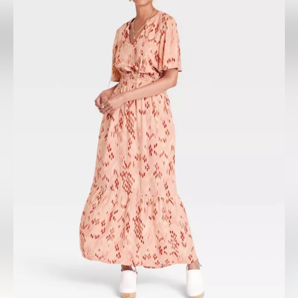 Pink Maxi Dress Southwestern Print Large Knox Rose NWOT